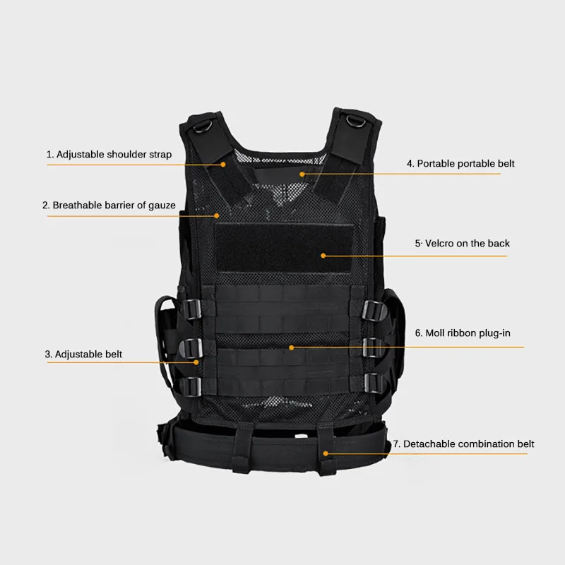 Adjustable Molle Tactical Vest - Hunting Outdoor Game ulasan dan harga